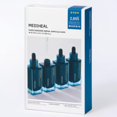 Mediheal Madecassoside Derma Ampoule Mask (Krachtige Barrière Verzorging) – 10 Vellen Madecassoside x 1ea black