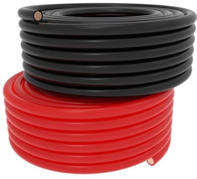 10FT 6 AWG lasbatterijkabel set voor zonne-energie, camper, auto & boot - Rood & Zwart