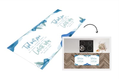 Keukenloper - Loper keuken - Waterverf - Spreuken - 'Tijd met jou.... liefste opa' - Quotes - 120x50 cm - Keukenloper vinyl