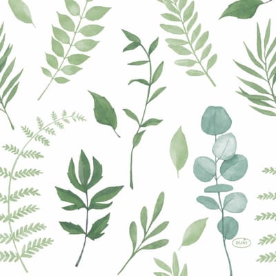 Servetten - 33x33 cm - Groene Bladeren