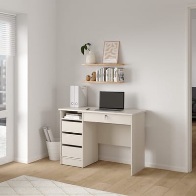 Bureau met Lades Beige - 109x49x75,5cm - Bureau Function Plus - Giga Living