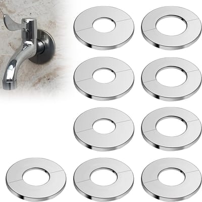 Roestvrijstalen Rosette Covers voor Buizen - 9 Stuks Zelfklevende Covers voor Binnen- en Buitendiameter van 24/28/35mm, Ideaal voor Afwerking en Bescherming