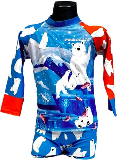 Procean - zwemkleding- voor kinderen - UV-werend - blauwe ijsbeer - maat 110