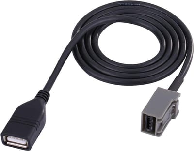 Dailygoods - USB 2.0 AUX In Adapter Kabel 60cm voor Auto