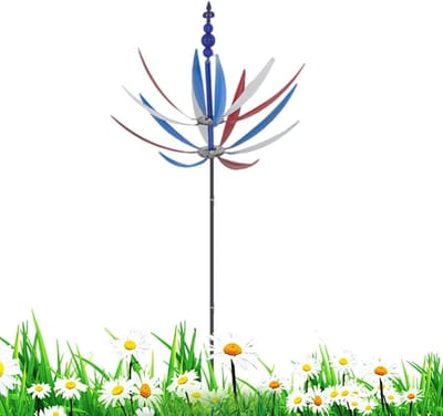 Metalen Windspinners - Tuindecoratie Molen - Tuin Verfraaien - Roestbestendig Metaal - 100 cm Hoog - Meerkleurig