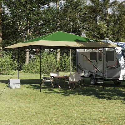 vidaXL - Luifel - Tent - 395 - x - 395 - x - 251 - cm - Groen - Stof