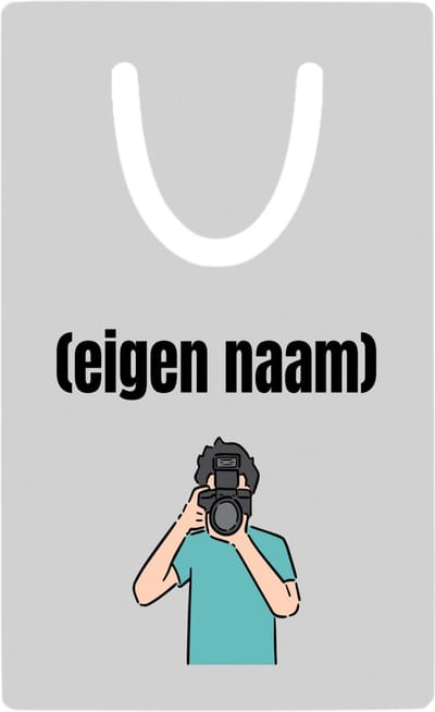 Hacebo® - fotograaf man met eigen naam metalen boekenlegger - Fotograaf - fotografen - leuk cadeau voor iemand die houd van foto's maken - cadeau - kado Bladwijzer boekenleggers - 7.6 cm x 5cm