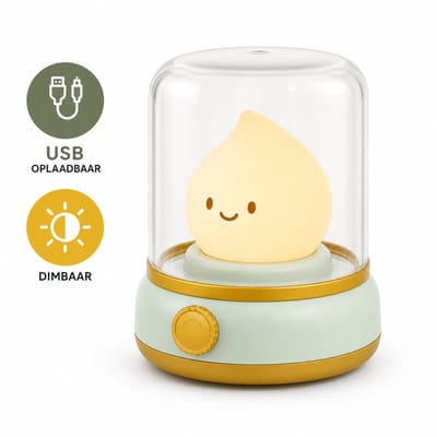 Kinder Nachtlampje LED – Dimbaar & USB Oplaadbaar – Schattig Sfeerlampje met Timer – Veilig voor Baby & Kind