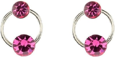 Behave - Oorbellen dames - Roze kristal - Modern design - Dagstijl