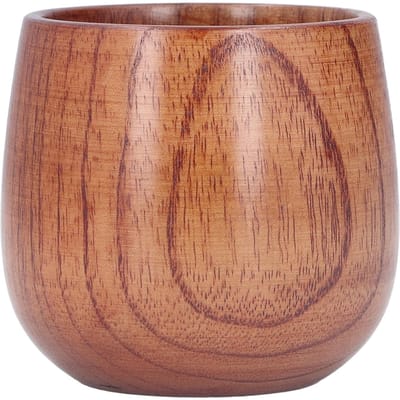 Natuurlijke Massief Houten Waterbeker Eenvoudige Grote Buik Thee Wijn Koffiemok Klassieke Houten Beker voor Keuken brown