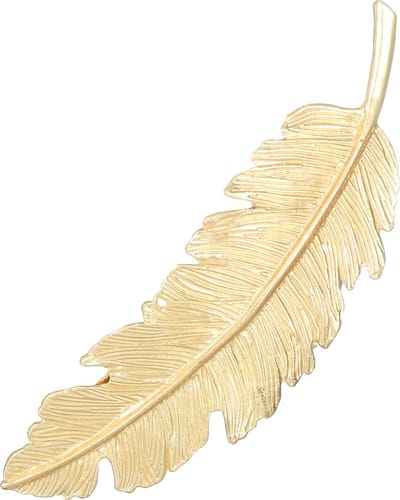 Emilie collection - haarspeld - goudkleurig - veer - haarclip