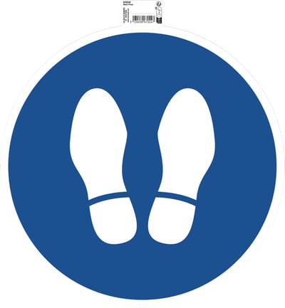 Exacompta Zelfklevend bord stoppen verplicht 35cm - Blauw - 67024E