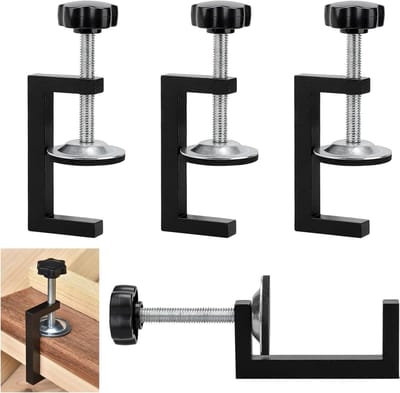 Allecto Plus - G-klem kit 4 stuks voor houtbewerking en knutselen met verstelbare schroefklemmen - 10-57 mm klembereik