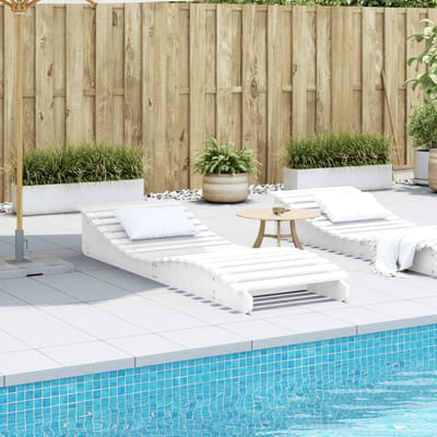 vidaXL - Ligbed - 205x70x31,5 - cm - massief - grenenhout - wit