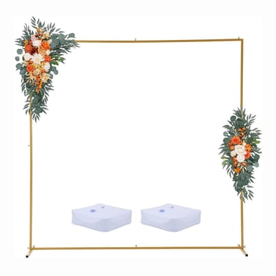 Golaro Fotostandaard - Achtergrondstandaard - Bruiloft decoratie - Versiering - Vierkant - 2,5x2,5 m (goud) - Verjaardagsfeestje