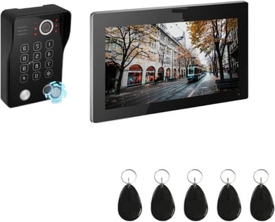 Videodeurbel Touchscreen - Deurtelefoon Systeem - Toegangscontrole - 5-in-1 Ontgrendeling - 7 inch - Zwart