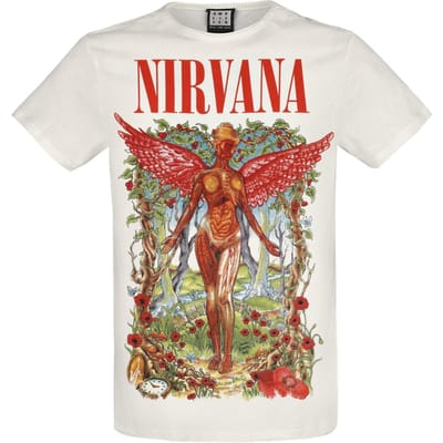 Nirvana T-shirt - Amplified Collection - In Utero Wilderness - S tot XXL - voor Mannen - gebroken wit