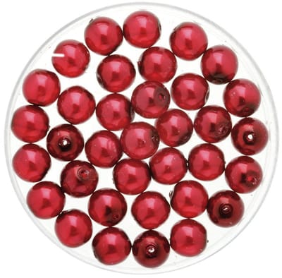 Hobby/knutsel Boheemse glaskralen - 150x stuks - rood - 6 mm - sieraden maken