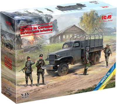ICM Modelbouwpakket Militaire voertuigen - 35588 G7107 in German Service with infantry Plastic - 1:35 - Modelbouw