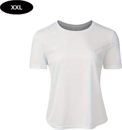 Livano Sportshirt Dames - Sport - Fitness - Compressie Shirt - Corrigerend Hemd - Sportkleding - Vrouwen - Wit - XXL