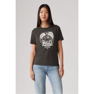 Levi's Graphic Iconic Tee Eagle Tee Pirate Black Taglia: XS | Maglie Sportivi Outlet | Donna | Nero