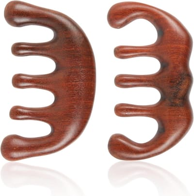 Scalp Massage Kam Set van 2, Antistatische Houten Kam voor Hoofdmassage en Haargroei, Perfecte Cadeau voor Vrouwen