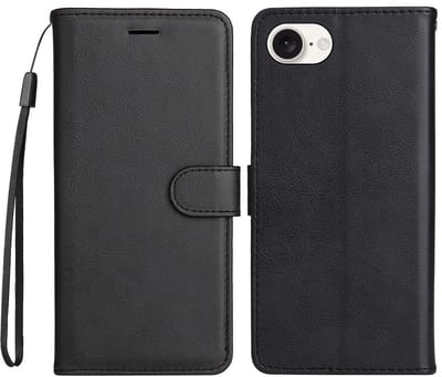 Coverup Hoesje - Geschikt voor iPhone 16e / 17e Hoesje - Coverup Book Case - Zwart