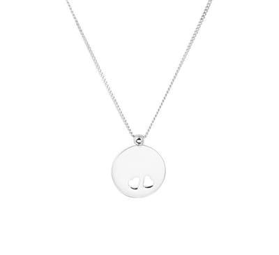 YO&NO - Ketting - Zilver - Gourmet - Rondje - Dubbel hart - 1,0mm - 40 + 5 cm - Sieraden vrouw - Gerhodineerd - Zilver 925
