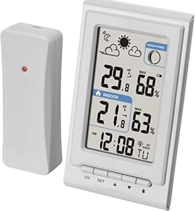 Weerstation Met Buitensensor - Weerstation Draadloos Binnen Buiten