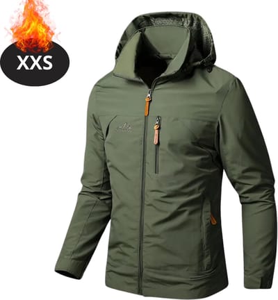 Nivard Windjas Voor Heren - Parka - Lente & Herfst - Jas - Volwassen - Windjack - Windbreaker - Outdoor - Buiten - Legergroen - Maat XXS