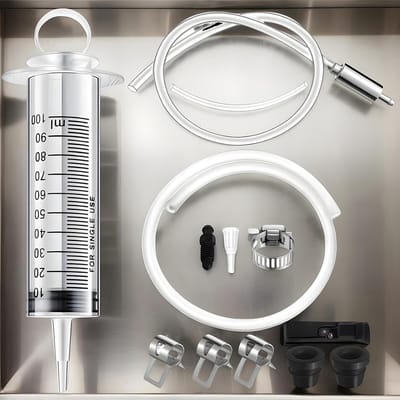 Vacuümpomp Set - Vloeistofpomp Gereedschap - Motor Onderhoud - Dubbele Afdichting Voorkomt Lekkage - 12 Delen - Aluminium Rubber