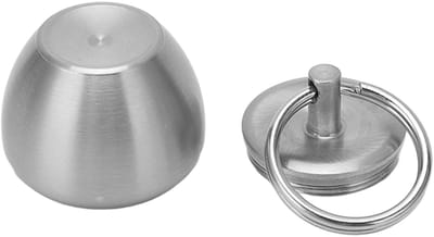 Dailygoods- Pillendoosje Mini Draagbaar - Roestvrij Staal - Medicatiedoosje - Sleutelhanger - Antislip - Compact en Duurzaam - Medicijnpotje