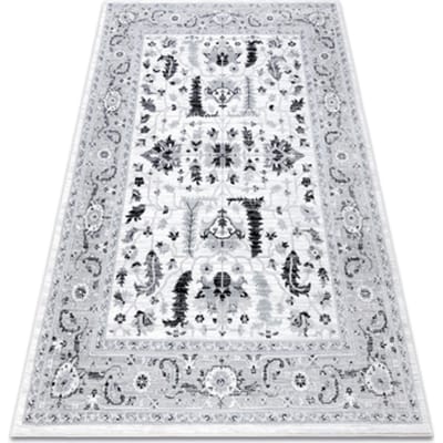 Kleden Rugsx Tapijt ARGENT - W7039 Bloem grijs / 133x190 cm
