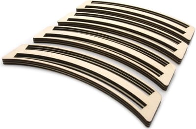 4 Houten Domino Tile Holders van Brimtoy