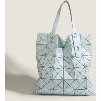 Japanse Nieuwe Zes-vakken Geometrische Diamant Tote Bag Beperkte Splicing Matte Handtas Veelzijdige Grote Capaciteit Schoudertas gray