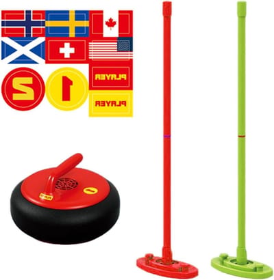 Tafel Curling Spel - Indoor Shuffleboard - Familie Plezier - Duurzaam ABS Materiaal - 33x20x12 cm - Meerdere Kleuren