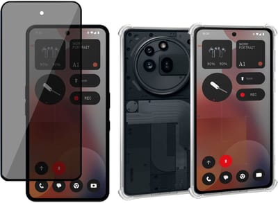ChiGuard Hoesje & Privacy Screenprotector geschikt voor Nothing Phone (3a) Pro – Hoesje Screenprotector - Privé - Gehard Glas Cover