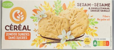 Céréal Sesamkoekjes Vanillesmaak - 5 x 132 gr - Voordeelverpakking