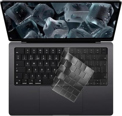 Ultra-thin TPU Keyboard Cover voor MacBook Pro 14 M3 2023 & Air 15 M4 2025 - Dust & Waterproof Screen Protector met AZERTY Layout - MacBook Pro/Air M4 M3 Accessoires