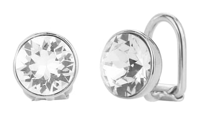 Traveller Oorclips - Zilverkleurig - Preciosa Crystals - 155991