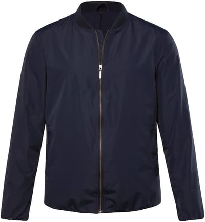 Men Plus - Heren - Blouson Buikfit ultralicht collegekraag - Navy blauw - Maat L