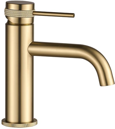 Rea - Lungo Grip Low - Wastafelkraan - Geborsteld Goud - 10X5X16,5Cm