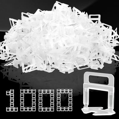 Dailygoods- Tegelnivelleringssysteem 2 mm - 1000 Stuks - Leveling Clips - Tegeldikte 3-15 mm - Nivellering Lussen - Geschikt voor Vloer/Wandtegels - Tegelclips