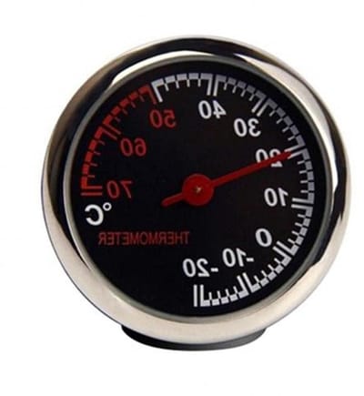 Auto Klok Hygrometer - Temperatuur Meter - Rijcomfort Verbeteren - 3-in-1 Functie - 4x4x4 cm - Zwart