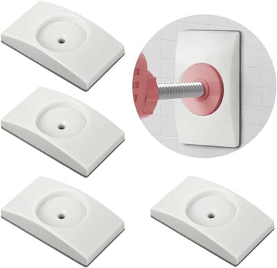 Babypoort muurbeschermer, 4 stuks wandbeschermpads voor traphekje en deurrooster, veiligheidsmuurbeschermers, voor beschermen deur, trap, wandoppervlak, baby's en huisdieren veiligheid —vierkant