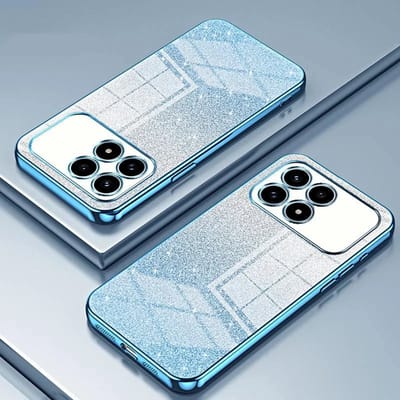 Hoesje geschikt voor Xiaomi Poco F8 Pro - Phonesta Crystal Sparkle Glitter Silicone Back Cover - Blauw