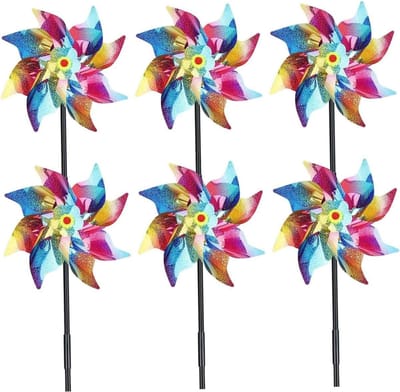 Tuin Windspinners - Vogels Pinwielen - Tuin Decoratie - Unieke Rotatie - 42x42 millimeter - Gekleurd