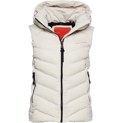 Superdry - Gewatteerde bodywarmer van microvezel met capuchon - Dames - Gilets