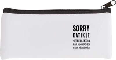 Akyol - sorry dat ik je niet heb gehoord maar mijn gedachten waren interessanter Etui - Quotes - mensen die vaak dagdromen - interessante gedachtes - dagdromers - quotes - verjaardagscadeau - verjaardag - cadeau - kado - geschenk - gift - 20 bij 9 cm