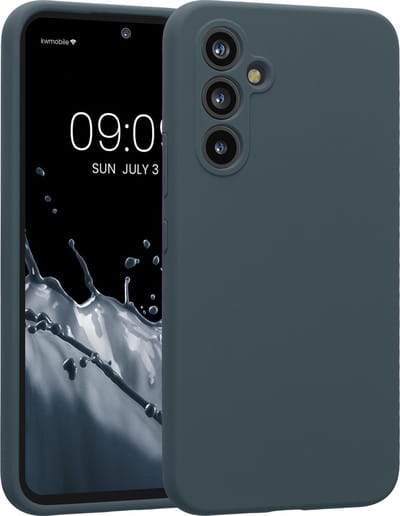 kwmobile telefoonhoesje geschikt voor Samsung Galaxy A54 5G - TPU backcover met siliconen coating - Smartphone case in leisteen